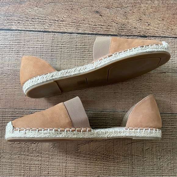 Eileen Fisher Lady Nubuck Slip On Leather Espadrille Flat Shoes 9.5 - Picture 2 of 5